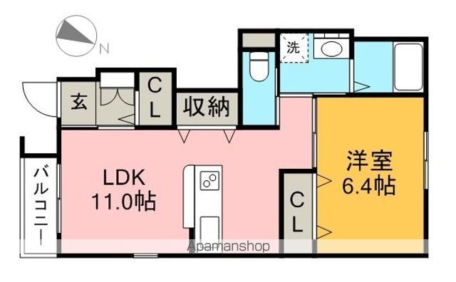 Ｏｈａｎａ雄峰﨑 103号室 間取り