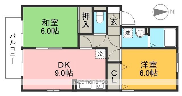 メナージュ　Ｂ棟 201号室 間取り