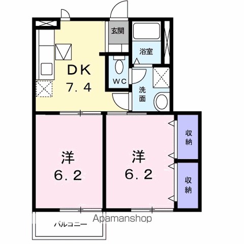 ハイツ友舞Ⅴ 102号室 間取り