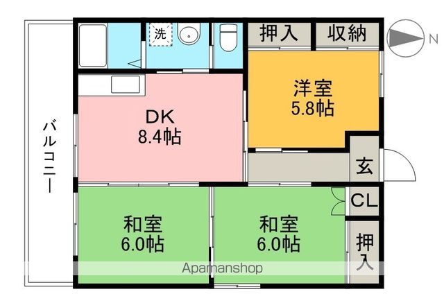 ハイツフジオ 301号室 間取り