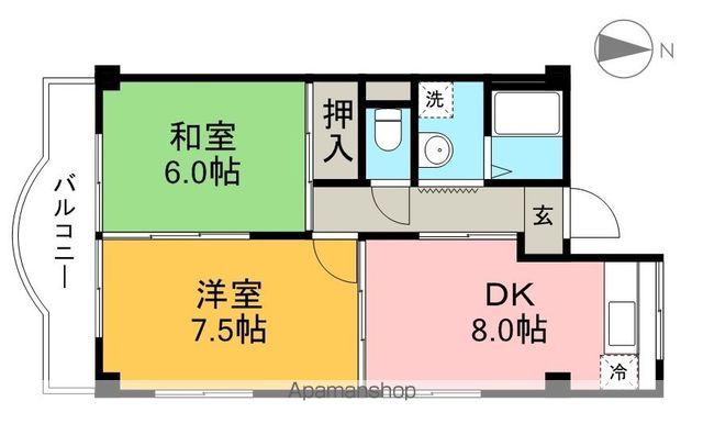 ハイツ　ハピィバリーⅠ　南棟 間取り