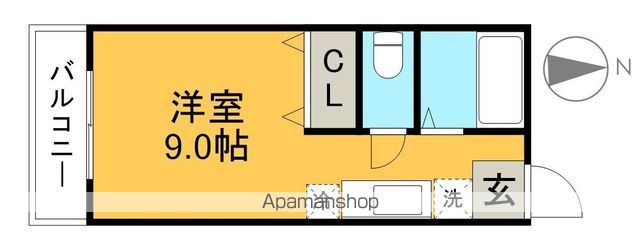 シティハイムサルビア 102号室 間取り