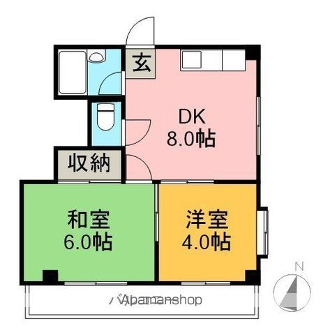レジデンス優美Ⅰ 107号室 間取り