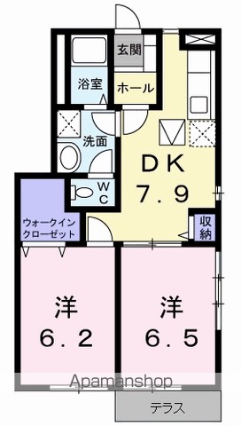 リバージュハイツ　Ⅱ 101号室 間取り