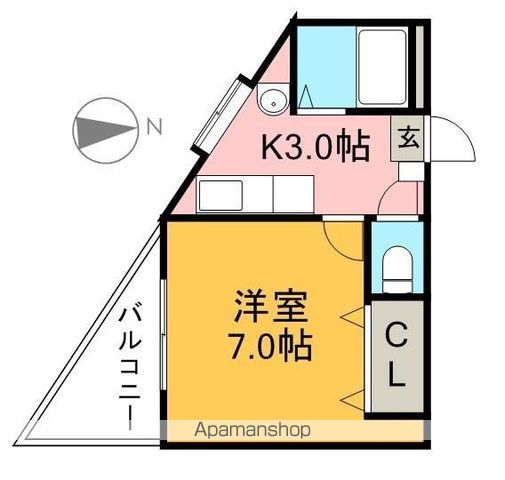 コーポあゆみ 401号室 間取り