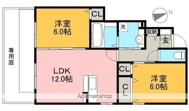 アメージングコート（３・５号・Ｂ棟） 103号室 間取り