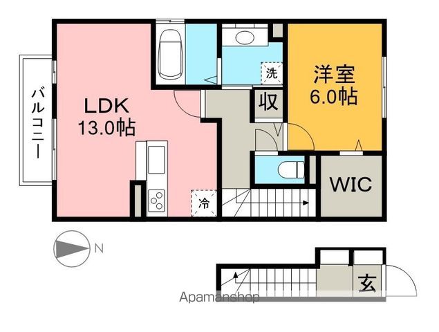 フラッツ福井東町 203号室 間取り