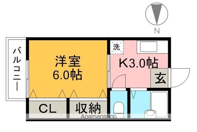 メゾン南万々 106号室 間取り