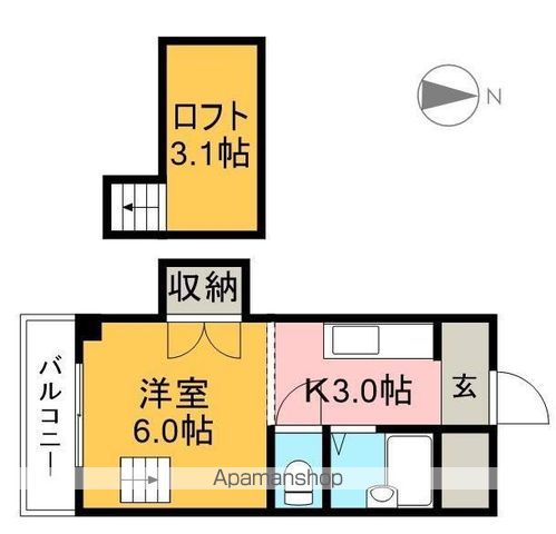 アサミハイツ 302号室 間取り