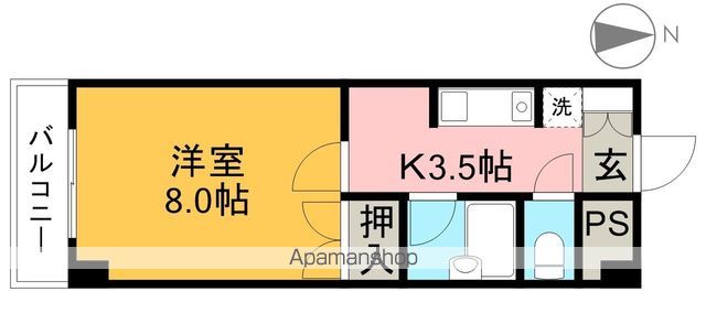 ミタニマンションⅢ 603号室 間取り