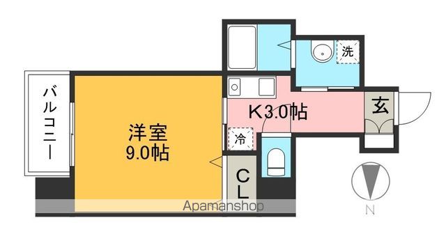 アゼリア南はりま 502号室 間取り
