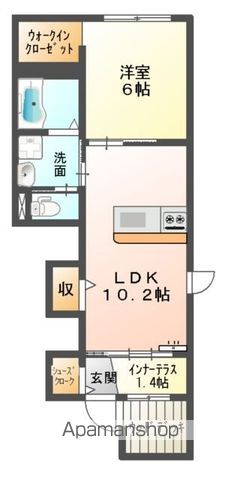 グレーシア 102号室 間取り