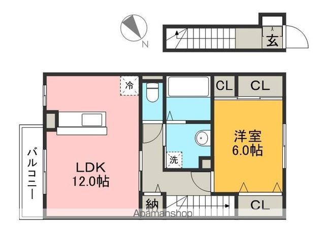 ボナール朝倉西町 202号室 間取り