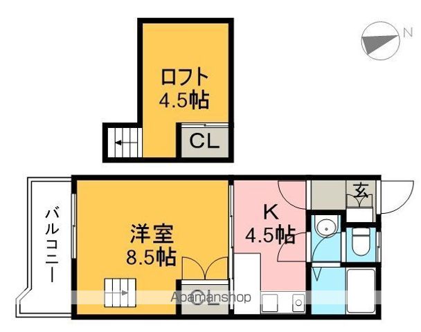 コーポ西村Ⅱ 7D号室 間取り