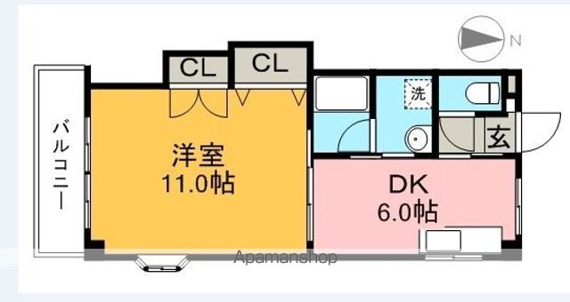 ドリームハウス２ 401号室 間取り
