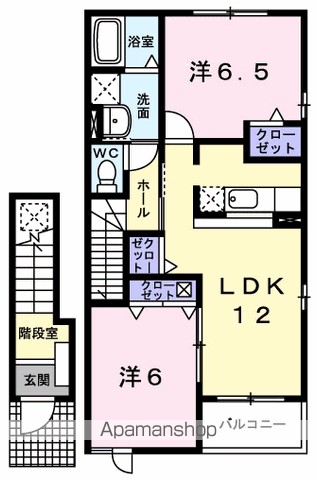 プリムローズ　Ａ 202号室 間取り