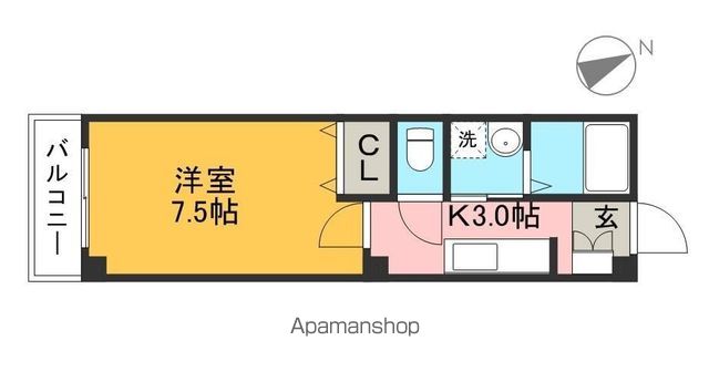 アーバンハイツ梅ノ辻 205号室 間取り