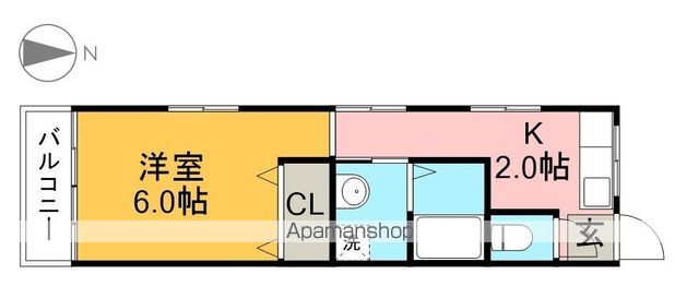 江ノ口コーポ 301号室 間取り