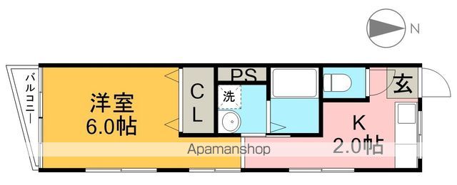 江ノ口コーポ 304号室 間取り