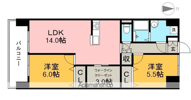 セーブ大谷 603号室 間取り