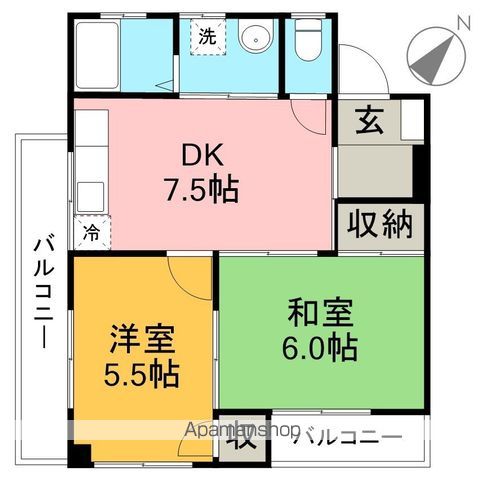 ジョイフル高見 205号室 間取り