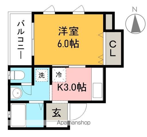 ネオクレメント 403号室 間取り
