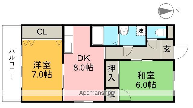 リバーハイツ（石立町） 101号室 間取り