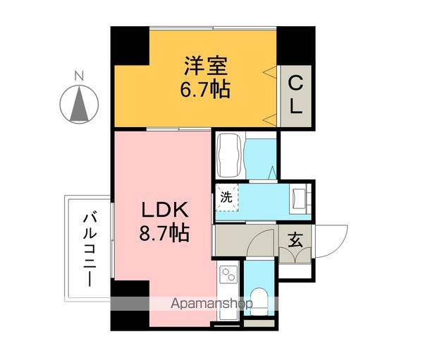 高知駅スクエア 701号室 間取り