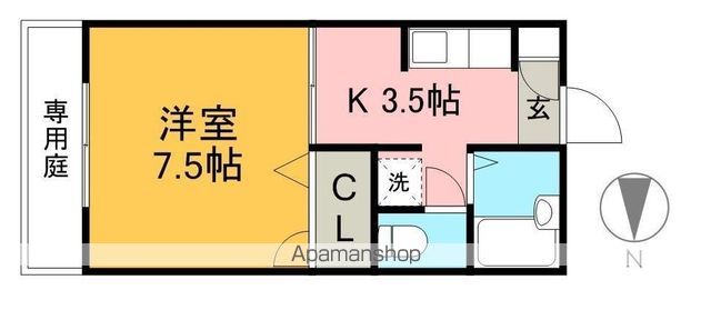 石丸ハイツ 106号室 間取り
