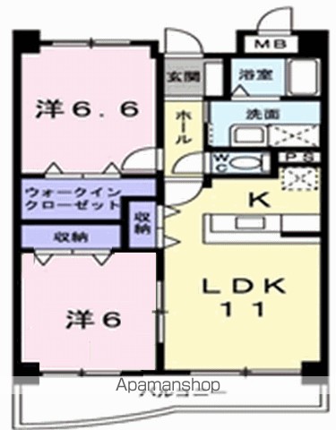 ラルジュ・ロジュマン 404号室 間取り