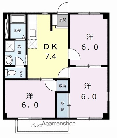 ハイツ久得ⅡＢ 201号室 間取り