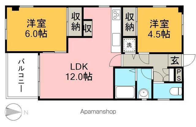 桜ハウス 201号室 間取り