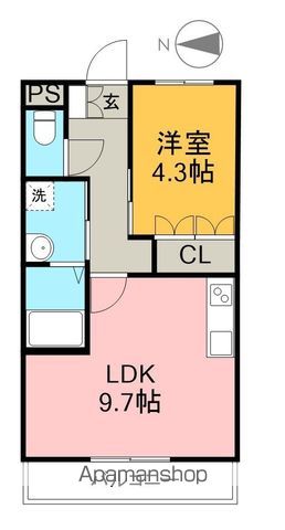 アンジュ 102号室 間取り