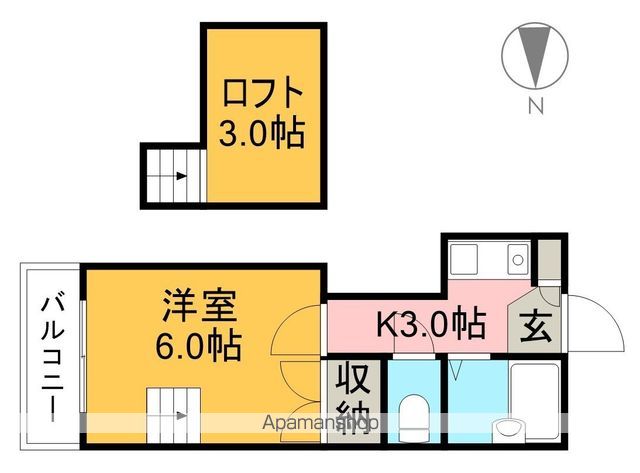 ミニミニ中久万 206号室 間取り