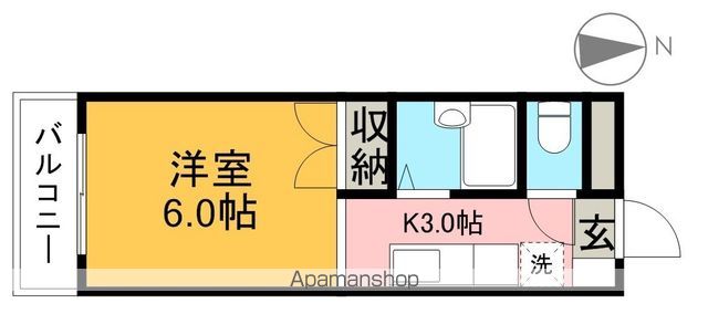 紅葉ハイツ 403号室 間取り