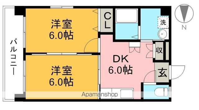 ヴィラ鯉ノ丸　Ⅰ 702号室 間取り