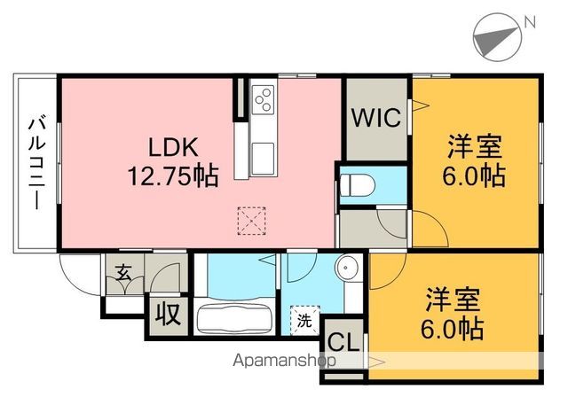 ヴァンヴェール大津 101号室 間取り