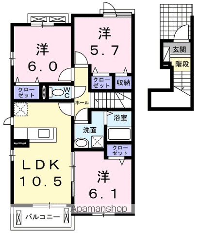 エテルノ 204号室 間取り