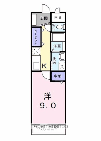 フィオーレ鏡川 303号室 間取り