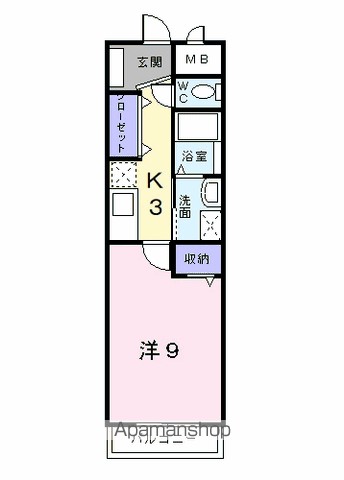 フィオーレ鏡川 309号室 間取り