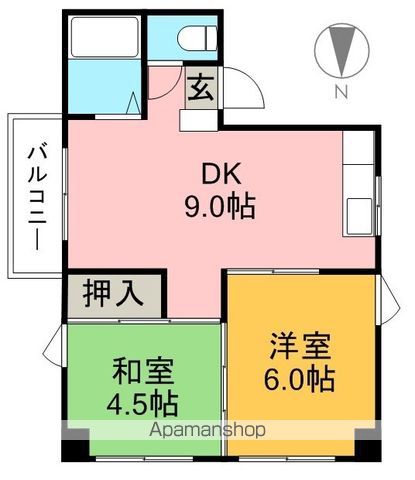 ウィズビル国沢 406号室 間取り