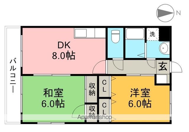 マンションリーベ 203号室 間取り