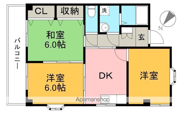 あざみのスクエア 205号室 間取り