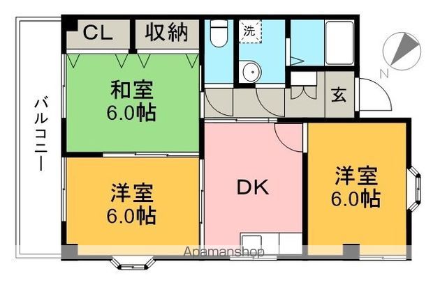 あざみのスクエア 205号室 間取り
