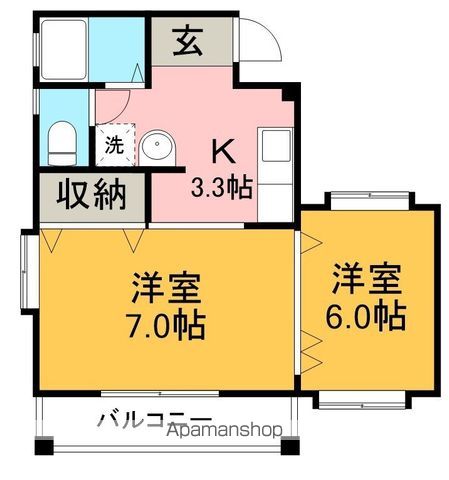 モーメントエリ 101号室 間取り