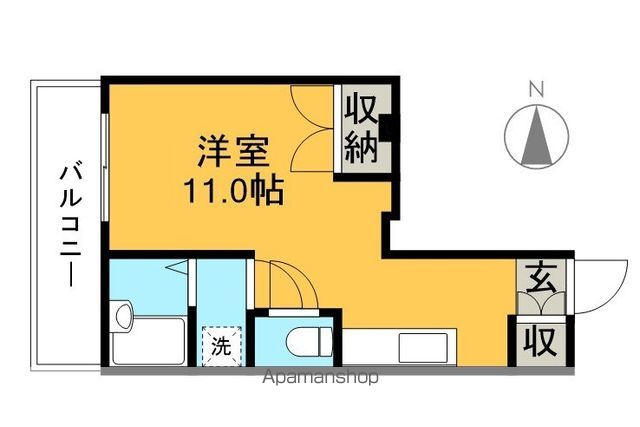 オパールビル 4D号室 間取り