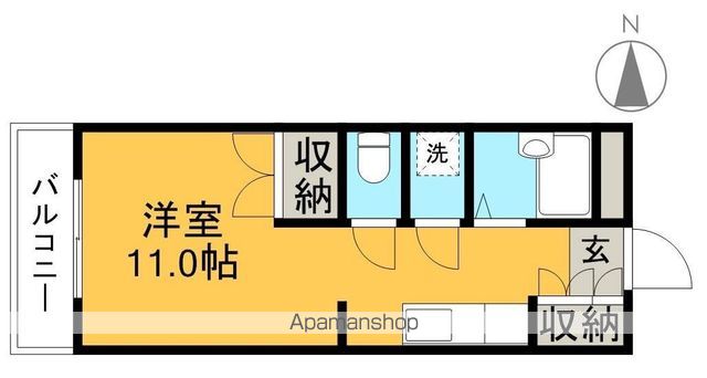 オパールビル 3B号室 間取り