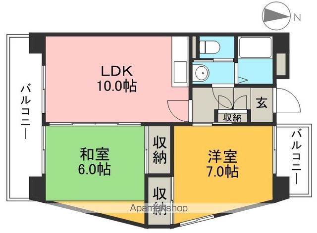 インペリアル西本Ⅱ 301号室 間取り