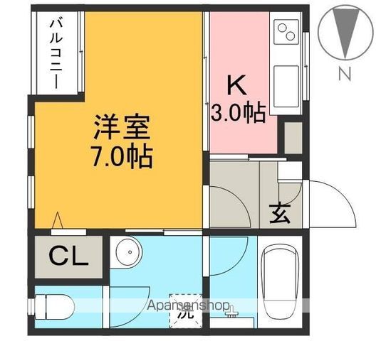 めぞん太陽Ⅴ 206号室 間取り