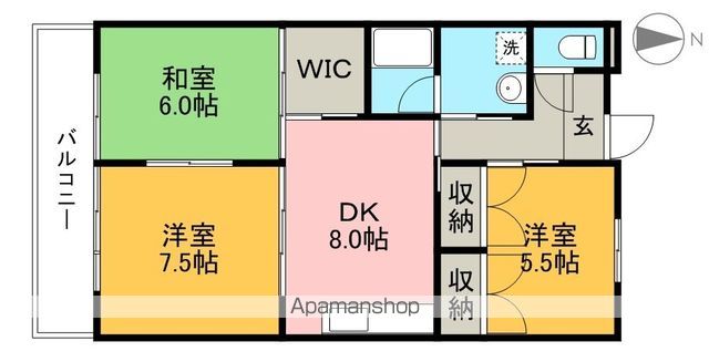 パークサイド高須Ⅱ 303号室 間取り